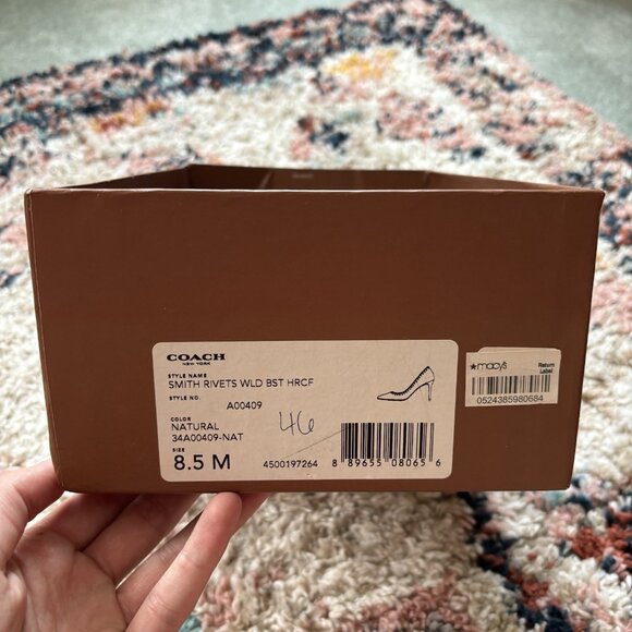 Coach Smith Rivets Women's Leopard Print Calf Hair Pumps - Picture 3 of 12